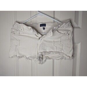 CUTE Angel Kiss Denim Collection Women’s Distressed Shorts White Color -- Size 9